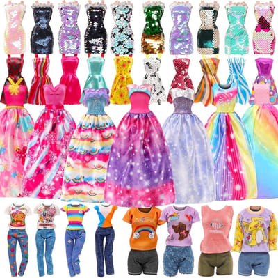 Omgoods - Set van 15 Kleding voor Poppen met Mode en Accessoires