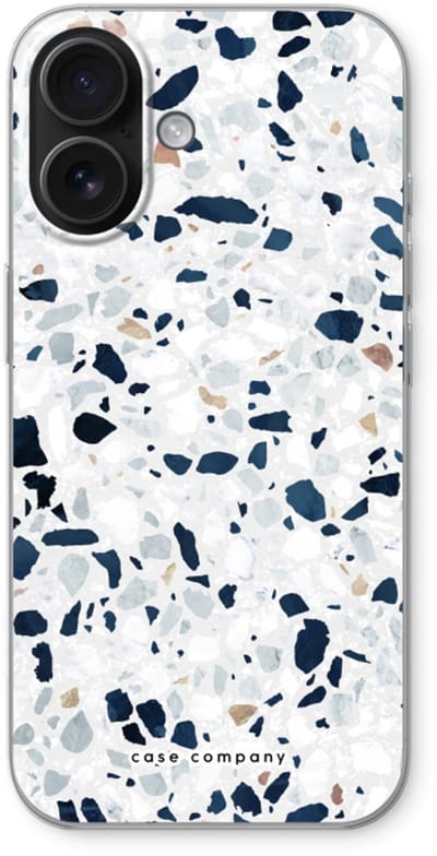 Case Company® - Hoesje geschikt voor iPhone 16 hoesje - Terrazzo N°1 - Soft Cover Telefoonhoesje - Bescherming aan alle Kanten en Schermrand