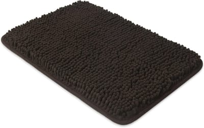 Chocoladebruin Badkamertapijt 47 x 17 cm - Dikke Chenille Badmat | Absorberend en Wasbaar Antislip Tapijt voor Badkamer