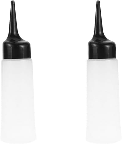 2 Stuks Kleine Flesjes voor Schoonheidssalon, Schuine Mond, Perfect voor Haarverf en Reiniging