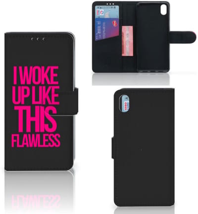 Xiaomi Redmi 7A Hoesje met naam Woke Up - Origineel Cadeau Zelf Maken