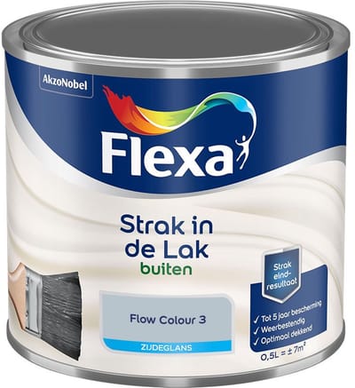 Flexa - Strak In De Lak Buitenlak Zijdeglans - Flow Colour 3 - Mengverf - 500 Ml
