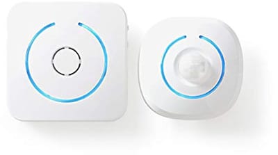 Draadloze Bewegingsdetector met Alarmsirene en Deurbel - Wit