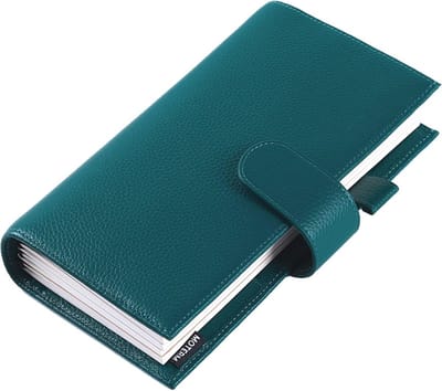 Reisnotitieboek Cover met Verbeterd Ontwerp en Rugzak (Standaard Grootte, Kiezel-Diepe Teal)