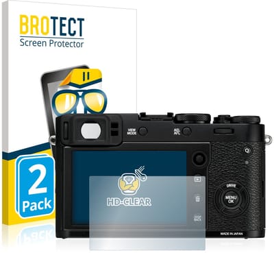 BROTECT - Screenprotector voor Fujifilm X100F - Folie Beschermfolie transparant 2 Stuks