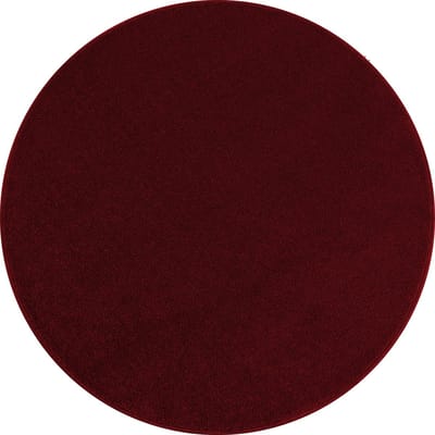 Flycarpets Liam Effen Rood Vloerkleed Rond - Laagpolig - 200x200 cm