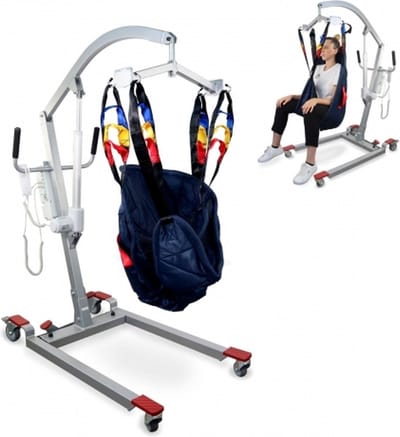 Mobiclinic Fortuna Basic - Passieve tillift - Inclusief harnas met 4 haken - Gebruiken tijdens opladen - Niet-vouwen - Compact - Tot 180kg