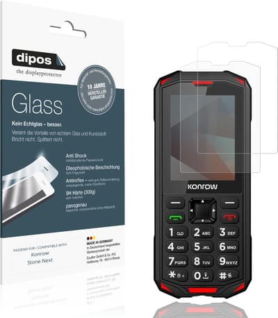 dipos – 2x Matte Pantserfolie geschikt voor Konrow Stone Next | 9H Screenprotector