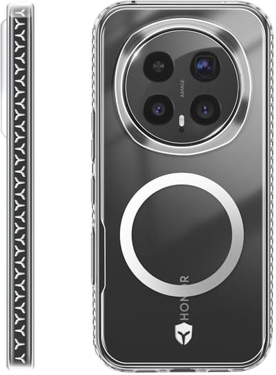 Force Case, Hoesje geschikt voor Honor Magic 8 Pro - MagSafe Anti-Shock & 360° Bescherming & Anti-Vergeling, Transparant