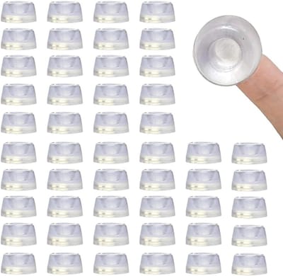 50 stuks zelfklevende elastische buffers voor meubels, geluidsdemping en bescherming tegen krassen, transparant en duurzaam