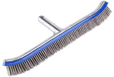 Dailygoody - Swimming Pool Brush - Stalen Borstel - Effectieve Reiniger voor Zwembad - 43 x 16 x 5 cm - Voor Wanden en Bodem - Handige Pool Cleaner