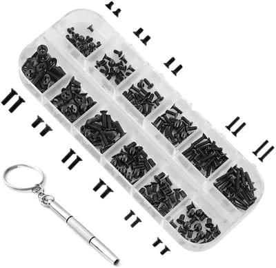 Complete schroefset van 240 stuks voor laptops en harde schijven, inclusief opbergdoos, universele M2, M2.5, M3 schroeven voor laptopreparatie en onderhoud