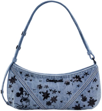 Desigual Schoudertas Mickey Sple Shoulder Bag Denim Dark Blue Lichtblauw