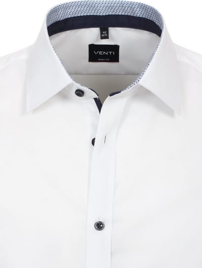 Venti Heren Overhemd Non Iron Wit Body Fit 134024500-000 - L