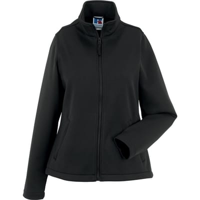 Russell Dames/Dames Slim Soft Shell Jasje (Zwart)