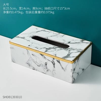 Home Woondecoratie Accessoires Leer Marmeren Nerf Tissuebox Eenvoudige Keukendecoratie Interieur Tafelblad Ornament Servettenhouder white