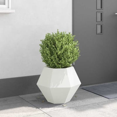 vidaXL Plantenbak Wit 50 x 50 x 40 cm Staal
