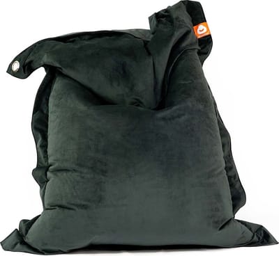 Whoober rechthoek zitzak St. Tropez XL velvet antraciet - Wasbaar - Zacht en comfortabel