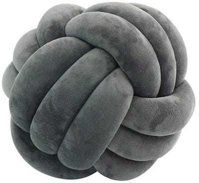 Allecto - Zachte Knoop Bal Kussens - Decoratief Pluche Kussen - Handgemaakt Rond Kussen - 28cm - Stressverminderend Speelgoed - Geschikt voor Kinderen