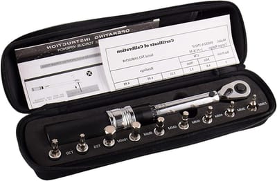 Mini instelbare fiets momentsleutel set - 1/4 inch DR, 1-25 Nm - fiets bevestigingsgereedschap - ratel mechanische sleutel - handmatige sleutel