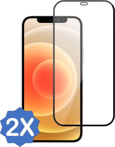 2x Geschikt voor iPhone 12 / 12 Pro - Screenprotector - Gehard Glas - Full GuardCover