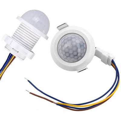 Rosfix Inbouw Bewegingssensor PIR - 230V, 20 Mm Inbouwgat, 90s Schakelduur - 110° Kegel