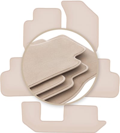 PREMIUM beige vloermatten voor: Dodge Journey JC49 7-zits 2007-2016