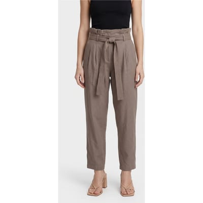 & Other Stories Aria Linen Trousers Beige Maat: 34 | Pantalons Outlet | Dames | Beige