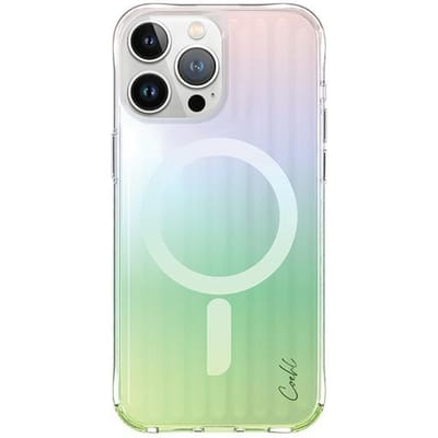 UNIQ Coehl Linear Back Cover hoesje met MagSafe voor Apple iPhone 15 Pro - Opaal/Glanzend