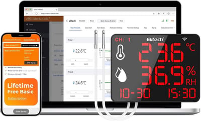 Draadloze Wifi Temperatuur en Vochtigheidsmeter met Gegevensregistratie en Externe Sensoren