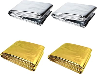 Nooddekens - Isolatiedekens - Buiten overleven - Dubbelzijdig reflecterend - 210x140cm - Zilver