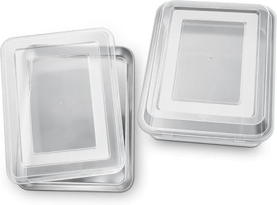 Baking pan met deksel 23,5 x 17,8 x 5 cm - Perfect voor ovengerechten, taarten en brood bakken