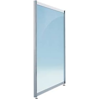 Scheidingswand laag rechtstaand, B 1000 x H 1380 mm,helder glas