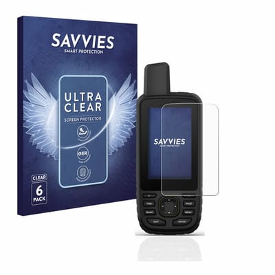 Savvies - Screenprotector voor Garmin GPSMAP 67 - Folie Beschermfolie transparant 6 Stuks