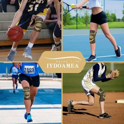Bovista Kniebrace - Sportbrace Knie - Knee Sleeves - Knee Sleeves Powerlifting - Compressie Knie Brace - Knee Wraps - Knee Support - Dames - Heren - Koper - Maat 4XL