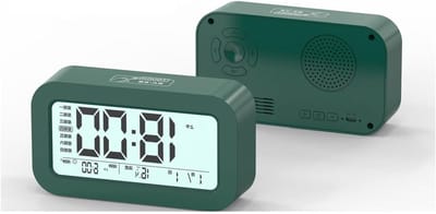 LED Reiswekker - Digitale Klok Speaker - Ontwaken en Muziek - Dubbel Alarm Snooze - 137 x 75 x 35mm