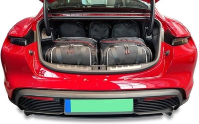 PORSCHE TAYCAN 2019+ 5-delig Reistassen Op Maat Auto Interieur Kofferbak Organizer Accessoires