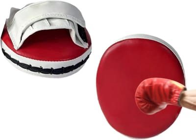 Bokshandschoenen met pads - Slagbescherming - Vechtsport training - Biomechanische ondersteuning - 20 x 17.5 x 5 cm - Rood