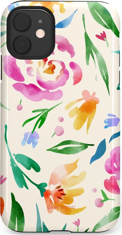 Casetastic Hoesje Geschikt voor Apple iPhone 11 - Stijlvolle Beschermende Duo-layer Case - Floral Flow