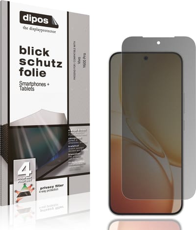 dipos – Matte Privacy Screenprotector geschikt voor Vivo Y600 Pro | Anti-Spy Beschermfolie