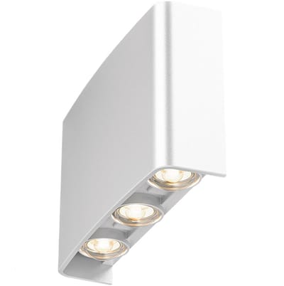 LED Wandlamp - Brinton Victo - Up & Down - 6W 480lm - 840 Natuurlijk Wit 4000K - Voor Buiten en Binnen - Waterdicht IP65 - Rechthoek - Wit