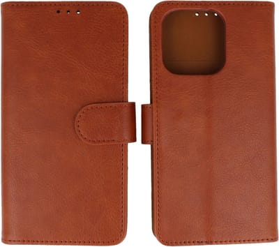 Hoesje Geschikt voor iPhone 16 Pro - Fashion Telefoonhoesje Backcover - Siliconen Hoesje - Bruin