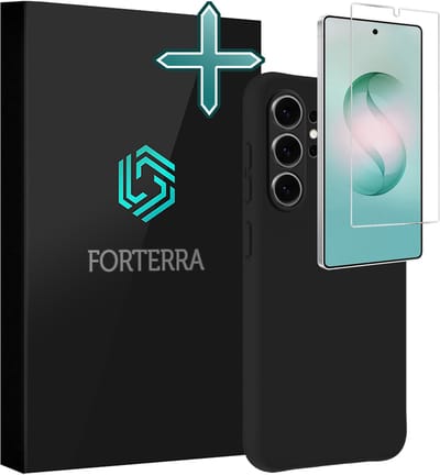 Hoesje Met Screenprotector - Geschikt voor Samsung Galaxy S26 Ultra - Sterk & Shockproof - Telefoon Hoes - Back Cover - Siliconen Case - Zwart