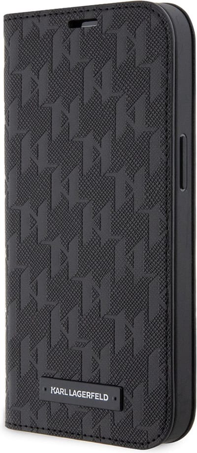 Karl Lagerfeld KLBKP14LSAKLHPK iPhone 14 Pro 6.1" bookcase black/black Saffiano Monogram