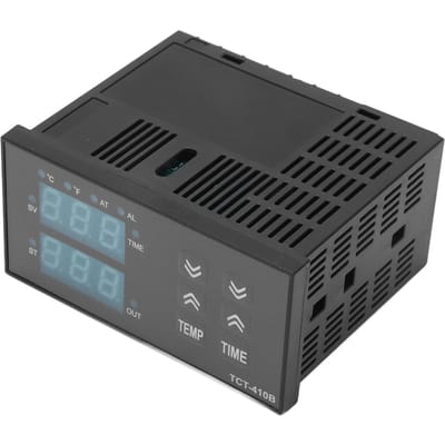 Digitale temperatuurregelaar Temperatuur Tijd 2 in 1 Digitale weergave Thermostaat voor hittepers black