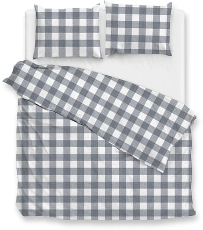 Zohome Dekbedovertrek Quattro-di-Lino - Bedlinnen met Ruiten - 200x220 - Blauw - Dekbedhoes van 100% Katoen