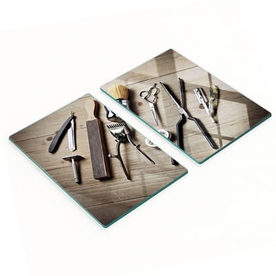 Multifunctionele decoratieve glazen keukenplanken voor herenkappers, 2x40x52 cm