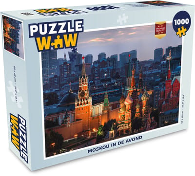 Puzzel Moskou in de avond - Legpuzzel - Puzzel 1000 stukjes volwassenen