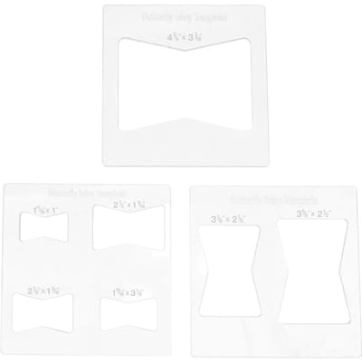 3 Stuks 6x6 Inch Vlinder Sleutel Inleg Sjabloon Bovenfrees en Decoratieve Sjablonen voor Houtbewerking white
