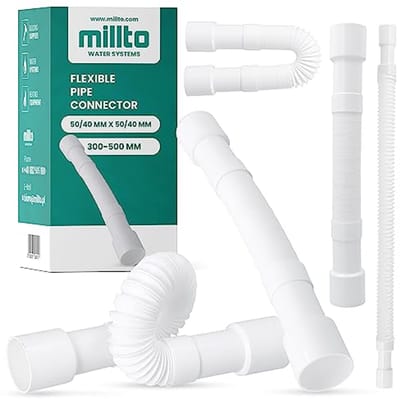 Flexibele afvoerbuis 50/40 mm - Universele verbindingsslang voor diverse configuraties